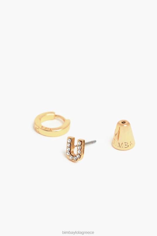 αξεσουάρ Bimba Y Lola γράμματα μίνι κρίκοι σκουλαρίκια L2L281169 u