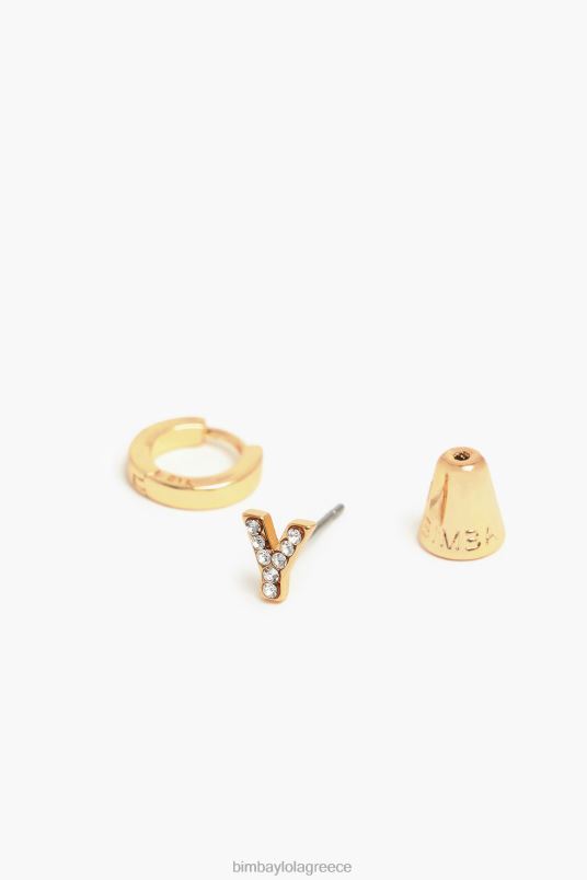 αξεσουάρ Bimba Y Lola γράμματα μίνι κρίκοι σκουλαρίκια L2L281173 y