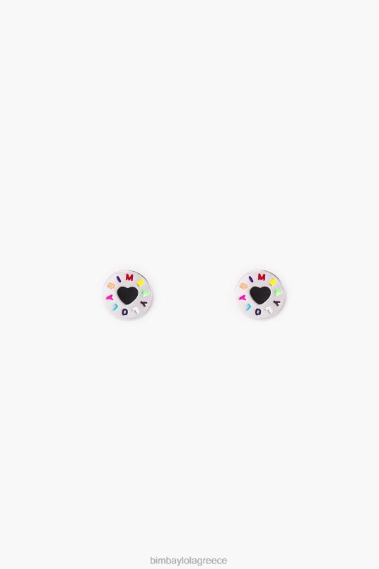 αξεσουάρ Bimba Y Lola λογότυπο σκουλαρίκια καρδιά L2L28694 ασήμι