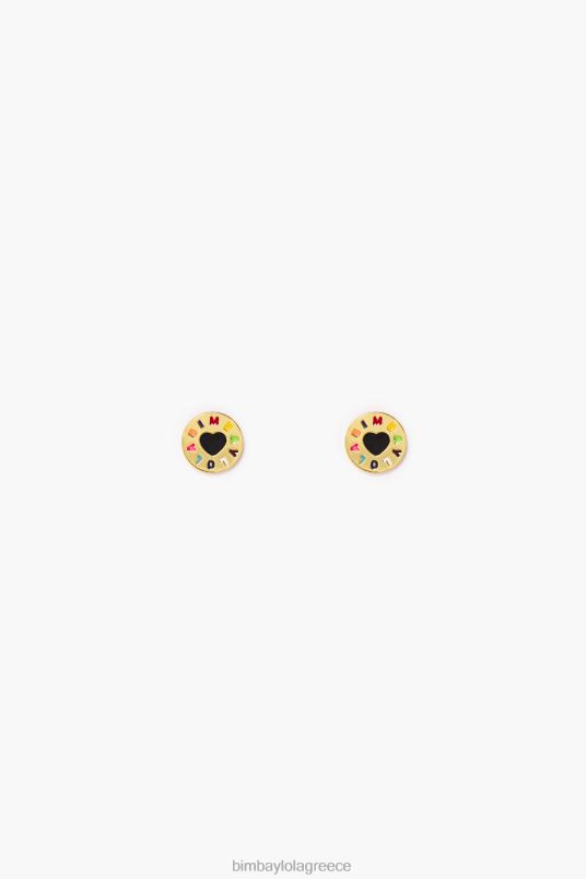 αξεσουάρ Bimba Y Lola μικρό λογότυπο σκουλαρίκια καρδιά L2L28695 χρυσαφένιος