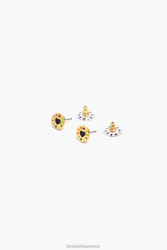 αξεσουάρ Bimba Y Lola μικρό λογότυπο σκουλαρίκια καρδιά L2L28695 χρυσαφένιος