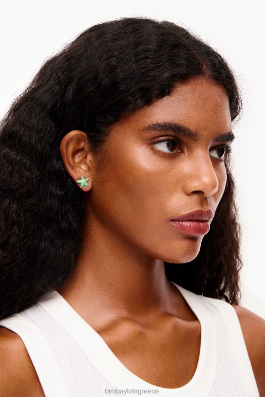 αξεσουάρ Bimba Y Lola μικρό αστέρι σκουλαρίκια L2L28713 ακουαμαρίνης