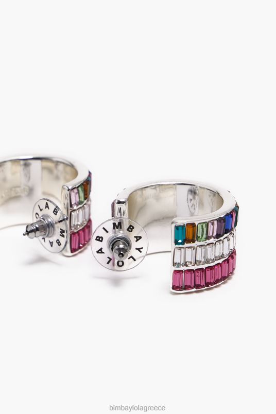 αξεσουάρ Bimba Y Lola κρυστάλλινα σκουλαρίκια L2L28747 πολύχρωμο