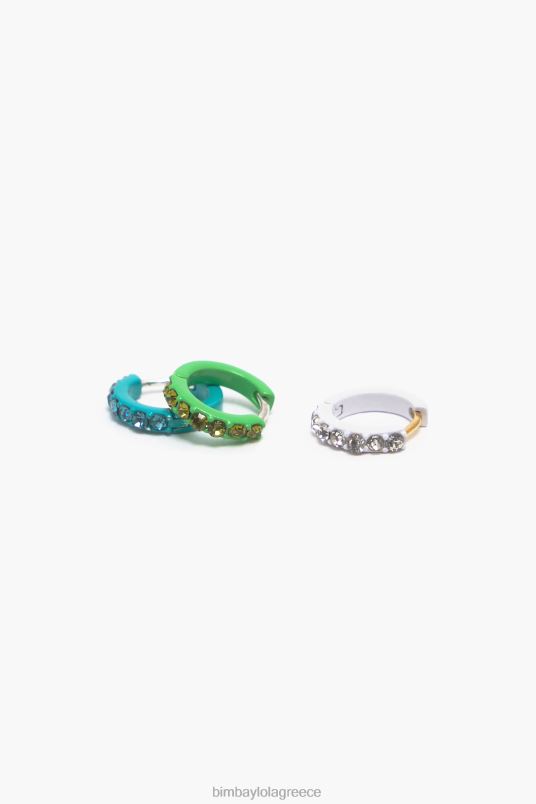 αξεσουάρ Bimba Y Lola Σετ κρίκοι σκουλαρίκια L2L28749 κρύσταλλο