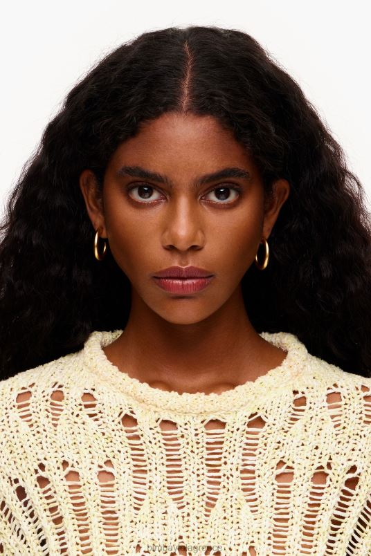 αξεσουάρ Bimba Y Lola Σκουλαρίκια κρίκοι ματ και μάξι L2L28760 χρυσός