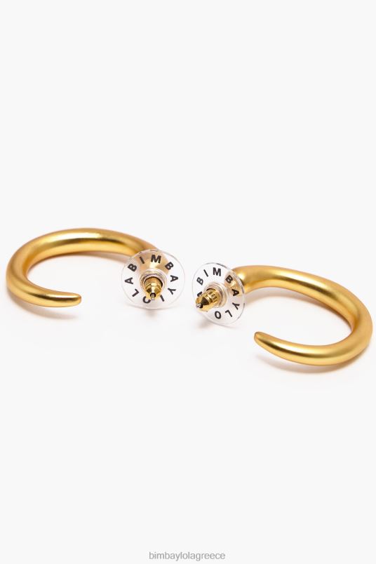 αξεσουάρ Bimba Y Lola Σκουλαρίκια κρίκοι ματ και μάξι L2L28760 χρυσός