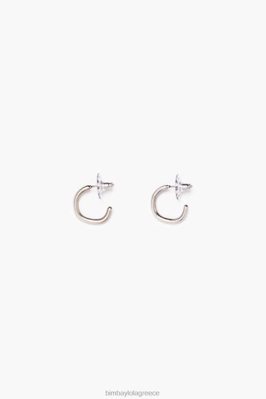 αξεσουάρ Bimba Y Lola κρίκοι ματ σκουλαρίκια L2L28761 ασήμι