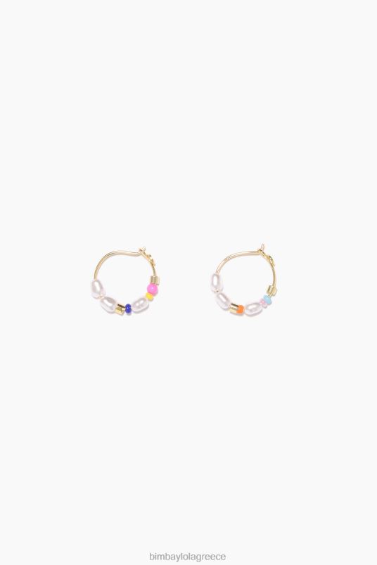 αξεσουάρ Bimba Y Lola κρίκοι σκουλαρίκια L2L28771 πολύχρωμες πέρλες και χάντρες