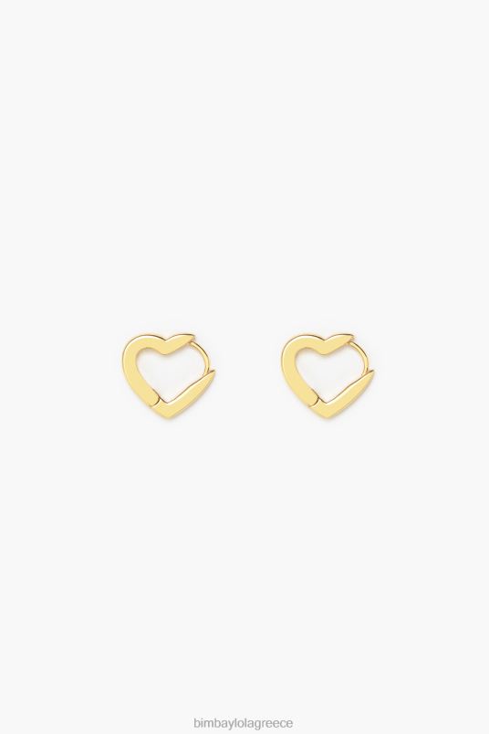 αξεσουάρ Bimba Y Lola σκουλαρίκια κρίκοι καρδιά L2L28778 χρυσαφένιος
