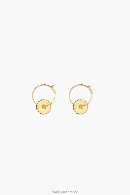 αξεσουάρ Bimba Y Lola μικρά σκουλαρίκια κρίκοι L2L28812 ροζ