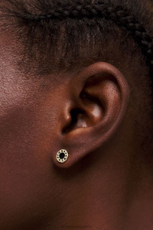 αξεσουάρ Bimba Y Lola λογότυπο σκουλαρίκια με κουμπί L2L28826 μαύρος