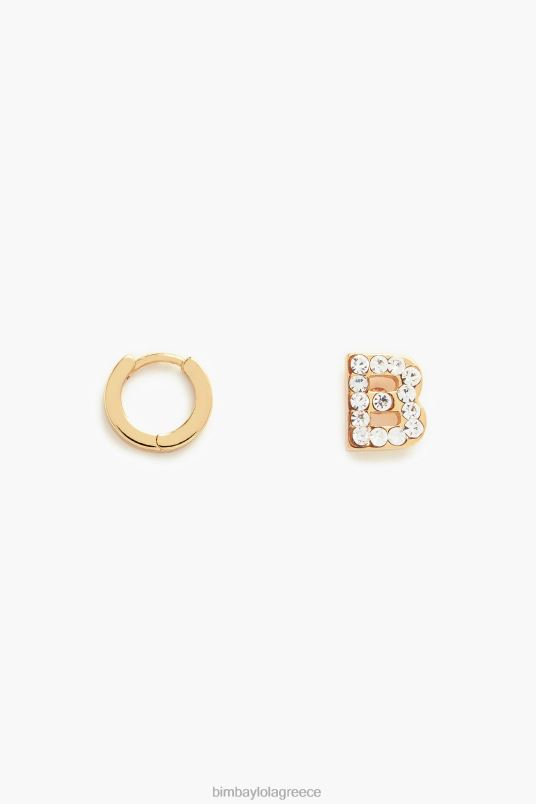 αξεσουάρ Bimba Y Lola γράμματα μίνι κρίκοι σκουλαρίκια L2L28838 σι