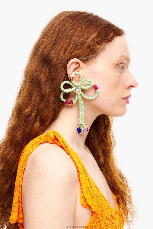 αξεσουάρ Bimba Y Lola σκουλαρίκι λουλούδι κορδόνι L2L28848 ροζ