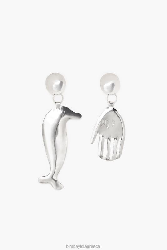 αξεσουάρ Bimba Y Lola μακριά σκουλαρίκια δελφίνι L2L28850 ασήμι