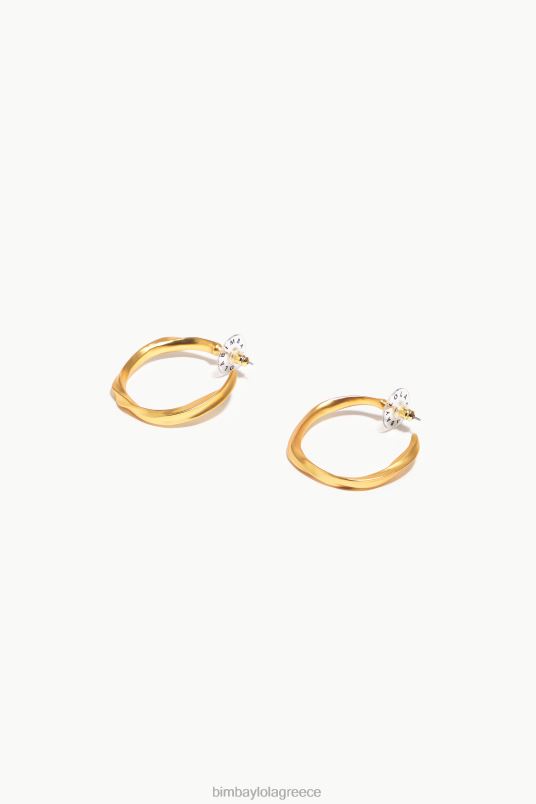 αξεσουάρ Bimba Y Lola ανομοιόμορφα σκουλαρίκια κρίκοι L2L28852 χρυσαφένιος