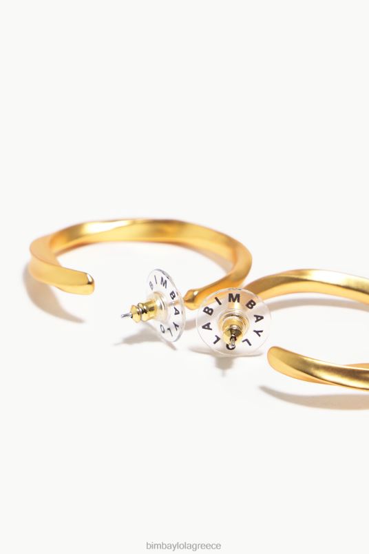 αξεσουάρ Bimba Y Lola ανομοιόμορφα σκουλαρίκια κρίκοι L2L28852 χρυσαφένιος