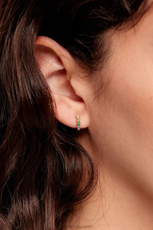 αξεσουάρ Bimba Y Lola mini κρίκοι σκουλαρίκια L2L28718 χρυσαφένιος