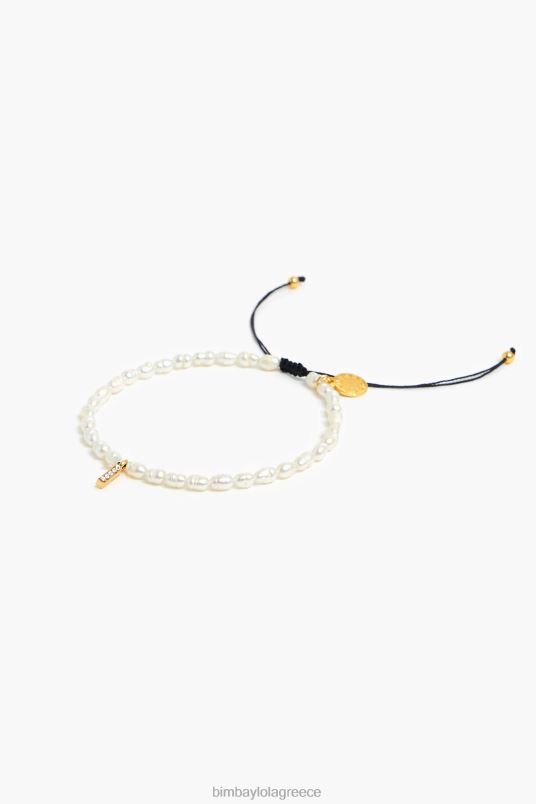 αξεσουάρ Bimba Y Lola γράμμα βραχιόλι θ L2L281198 μαργαριτάρι