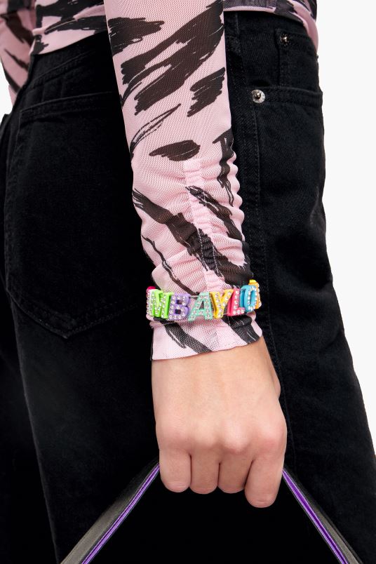 αξεσουάρ Bimba Y Lola λογότυπο βραχιόλι με γράμματα L2L28657 διαφανής