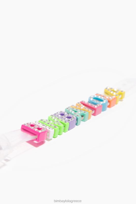 αξεσουάρ Bimba Y Lola λογότυπο βραχιόλι με γράμματα L2L28657 διαφανής