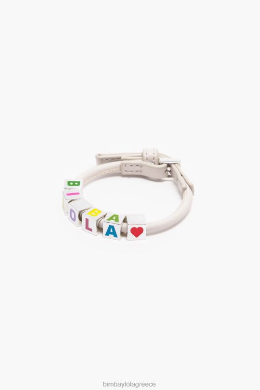 αξεσουάρ Bimba Y Lola δερμάτινο βραχιόλι L2L28663 ελεφαντόδοντο