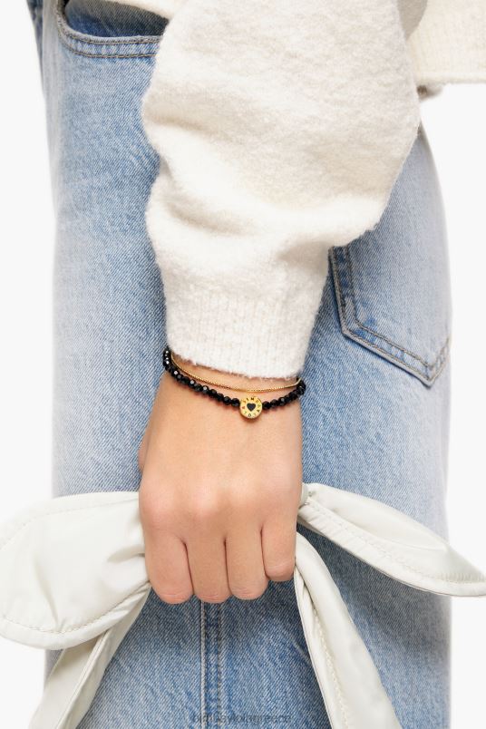 αξεσουάρ Bimba Y Lola κρύσταλλα διπλό βραχιόλι L2L28668 μαύρος