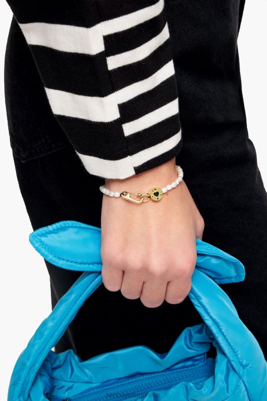 αξεσουάρ Bimba Y Lola λεπτό βραχιόλι με λογότυπο L2L28671 μαργαριτάρι