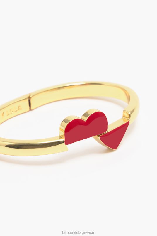 αξεσουάρ Bimba Y Lola άκαμπτο βραχιόλι με καρδιά L2L28755 χρυσαφένιος