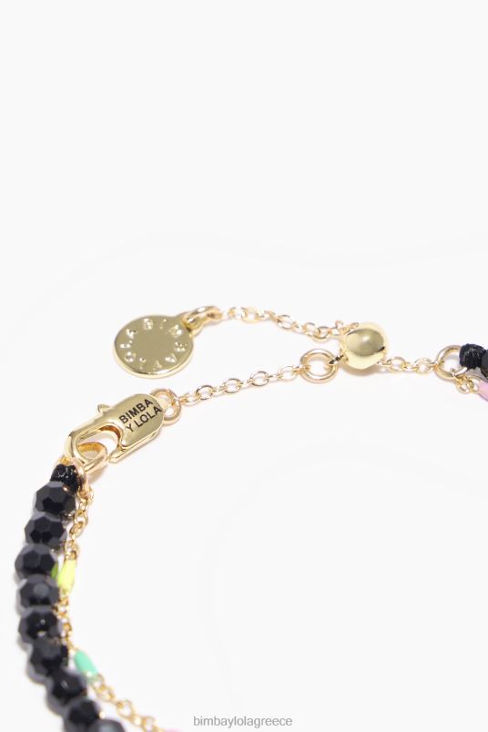 αξεσουάρ Bimba Y Lola Κρυστάλλινο βραχιόλι με πολύπλευρη αλυσίδα L2L28772 χρυσαφένιος