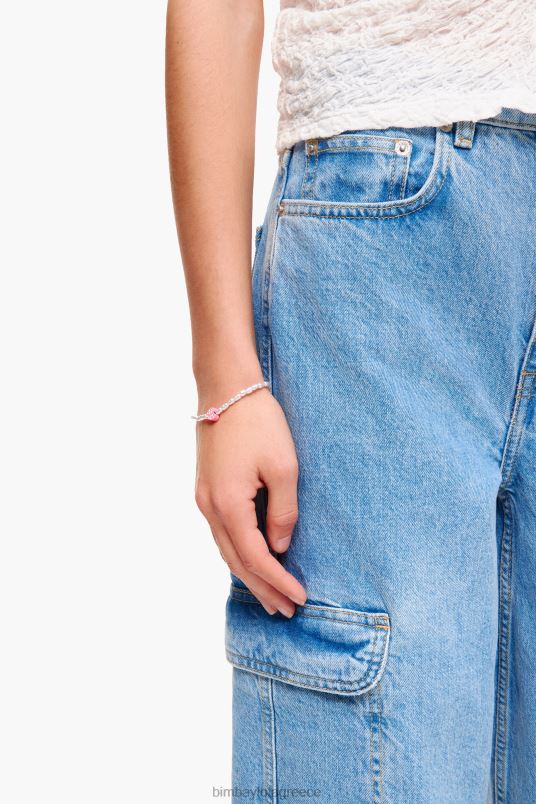 αξεσουάρ Bimba Y Lola βραχιόλι με πέρλες καρδιά L2L28786 ροζ