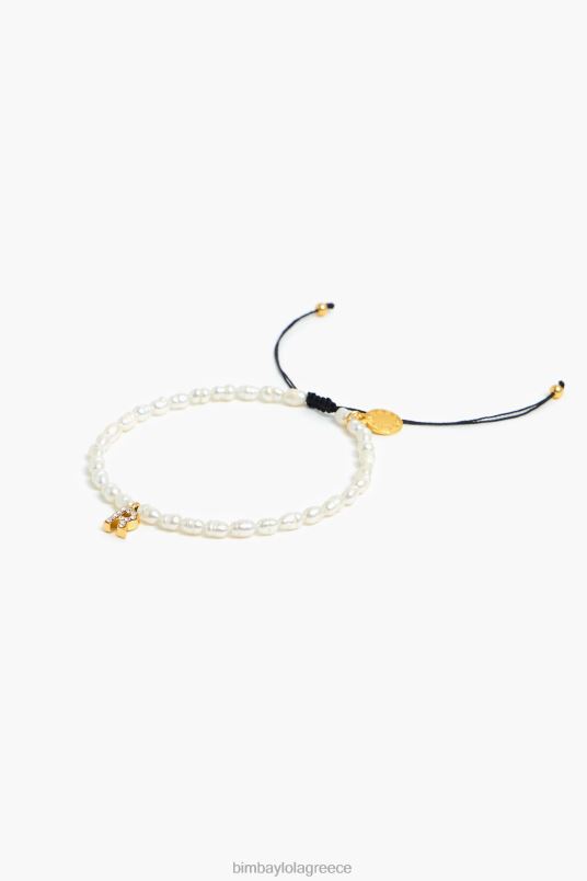 αξεσουάρ Bimba Y Lola γράμμα βραχιόλι r L2L281200 μαργαριτάρι