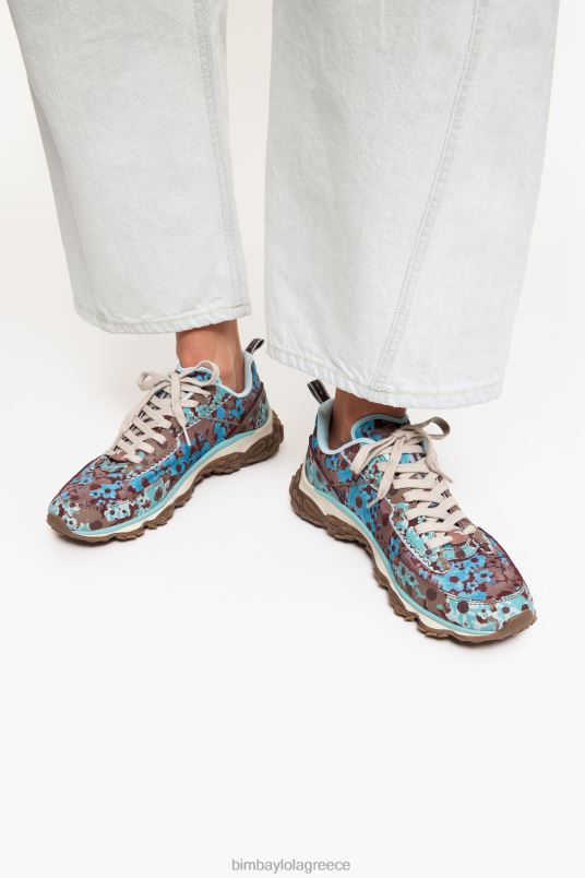 υποδήματα Bimba Y Lola λουλούδια full pulpo runner sneaker L2L28545 καφέ