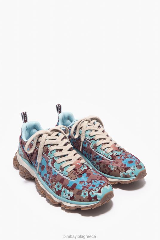 υποδήματα Bimba Y Lola λουλούδια full pulpo runner sneaker L2L28545 καφέ