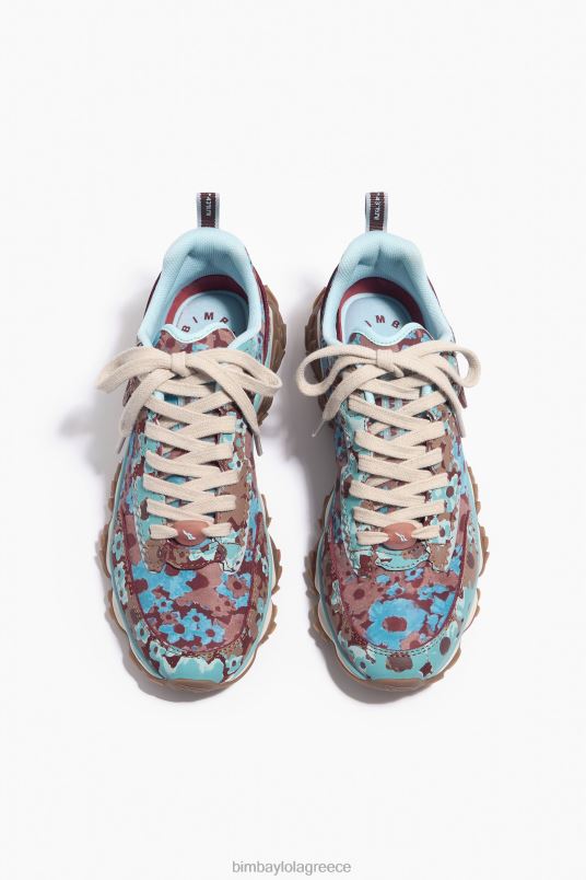 υποδήματα Bimba Y Lola λουλούδια full pulpo runner sneaker L2L28545 καφέ