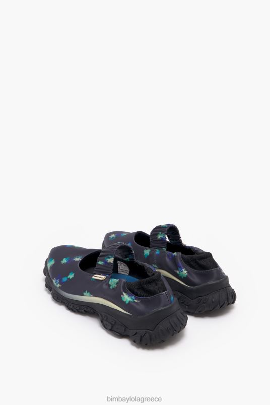 υποδήματα Bimba Y Lola σπρέι λουλούδια στάμπα μπαλαρίνα pulpo runner L2L28550 γκρί