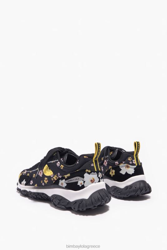 υποδήματα Bimba Y Lola ακρυλικά λουλούδια pulpo runner sneaker L2L28544 μαύρος