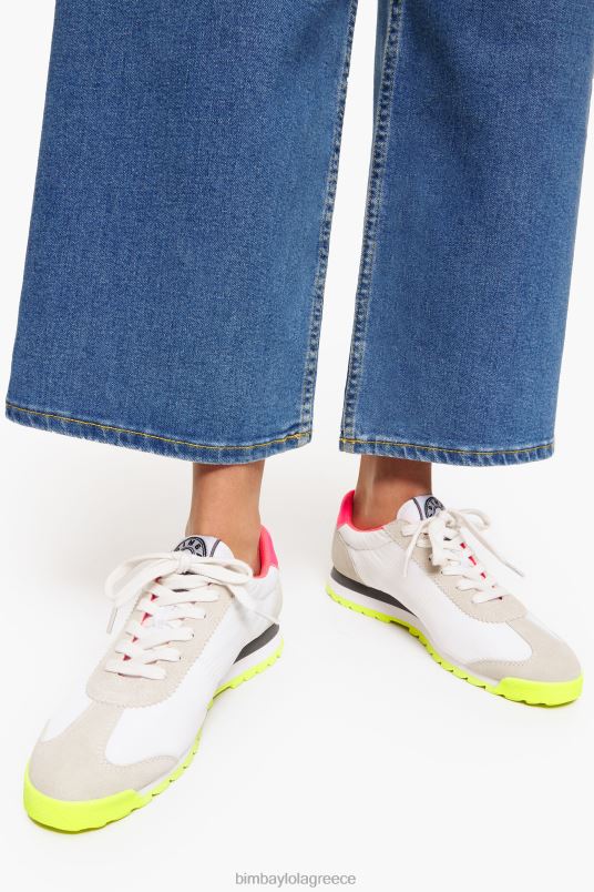 υποδήματα Bimba Y Lola ρετρό sneaker L2L28561 άσπρο