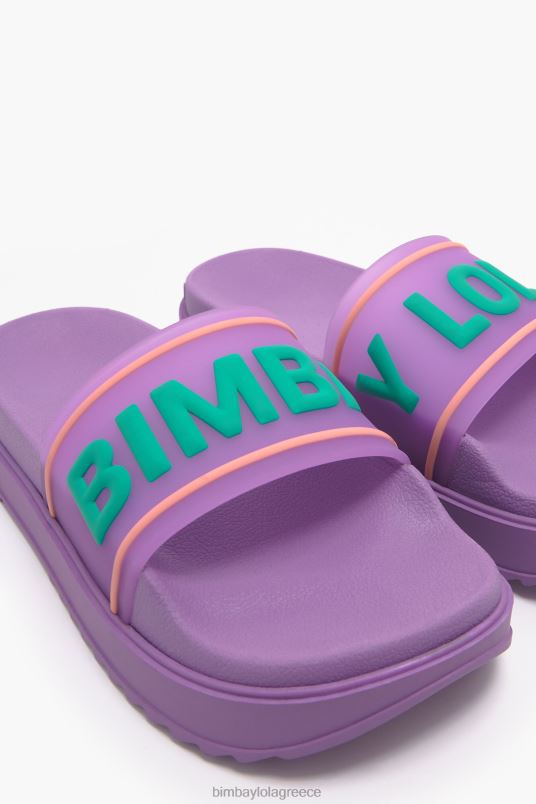 υποδήματα Bimba Y Lola σαγιονάρα πλατφόρμας λογότυπου L2L28588 πασχαλιά