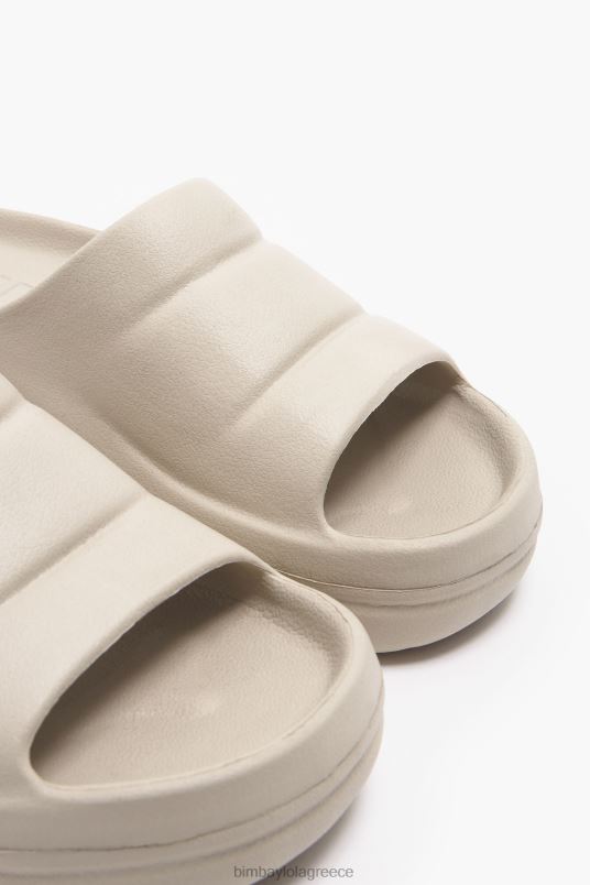 υποδήματα Bimba Y Lola σαγιονάρα πλατφόρμας L2L28594 υπόλευκο