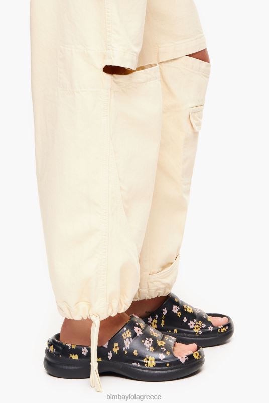 υποδήματα Bimba Y Lola ακρυλικά λουλούδια πλατφόρμα εκτύπωσης σαγιονάρας L2L28595 μαύρος