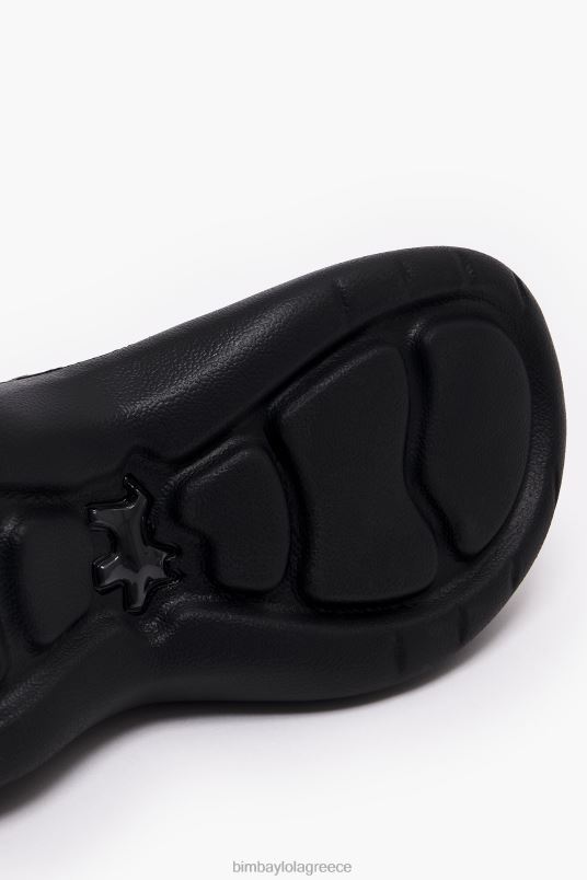 υποδήματα Bimba Y Lola ακρυλικά λουλούδια πλατφόρμα εκτύπωσης σαγιονάρας L2L28595 μαύρος