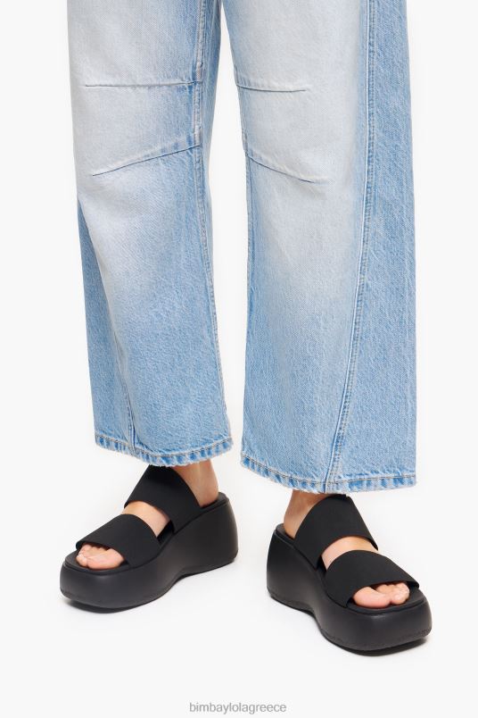 υποδήματα Bimba Y Lola λάστιχο σανδάλι πλατφόρμας L2L28569 μαύρος