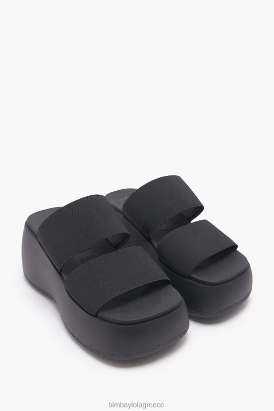 υποδήματα Bimba Y Lola λάστιχο σανδάλι πλατφόρμας L2L28569 μαύρος