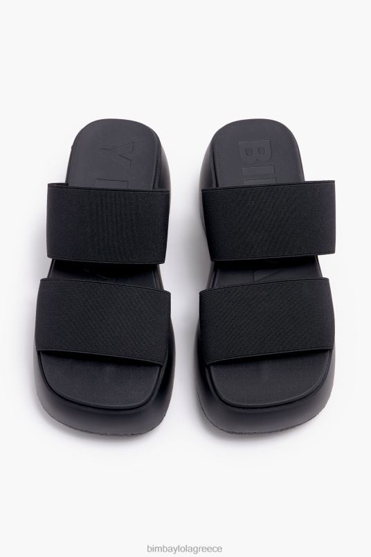 υποδήματα Bimba Y Lola λάστιχο σανδάλι πλατφόρμας L2L28569 μαύρος