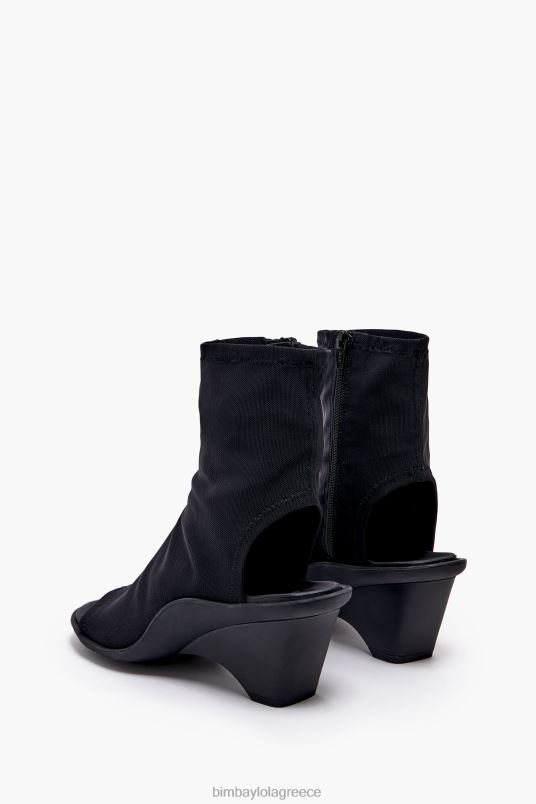 υποδήματα Bimba Y Lola διχτυωτό πέδιλο μποτάκι L2L28579 μαύρος