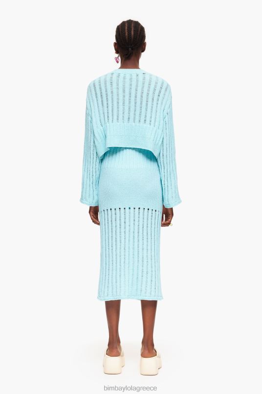 είδη ένδυσης Bimba Y Lola midi φούστα με ραβδώσεις L2L28460 μπλε