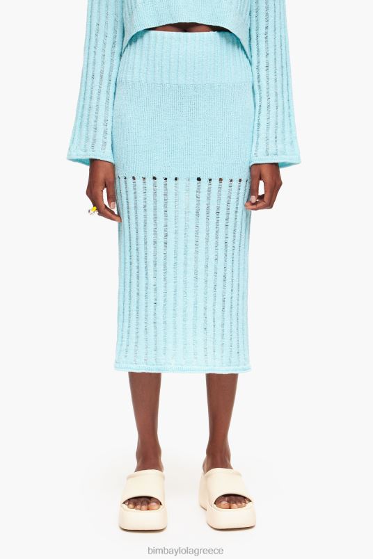 είδη ένδυσης Bimba Y Lola midi φούστα με ραβδώσεις L2L28460 μπλε