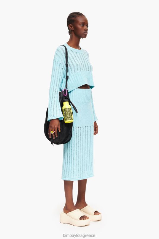 είδη ένδυσης Bimba Y Lola midi φούστα με ραβδώσεις L2L28460 μπλε