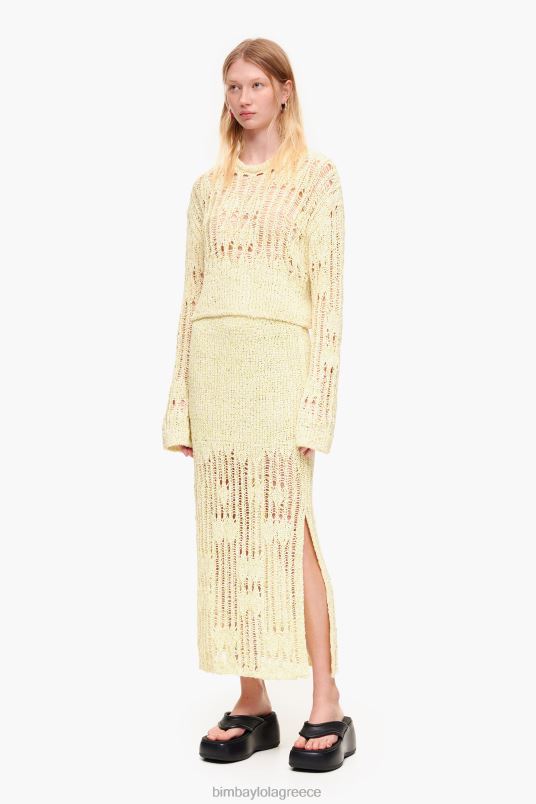 είδη ένδυσης Bimba Y Lola midi πλεκτή φούστα L2L28461 πράσινο ασβέστη