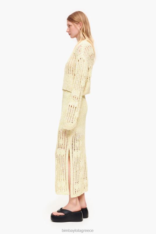 είδη ένδυσης Bimba Y Lola midi πλεκτή φούστα L2L28461 πράσινο ασβέστη